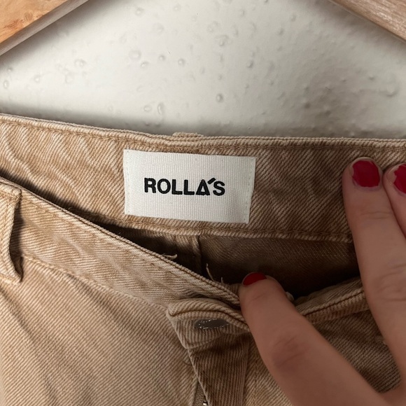 NWT ROLLA'S Tan Original High Rise Straight leg jeans - Picture 4 of 6